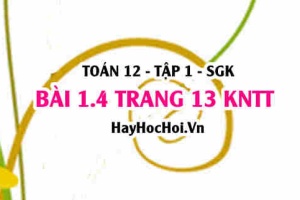 Bài 1.4 trang 13 Toán 12 tập 1 Kết nối tri thức